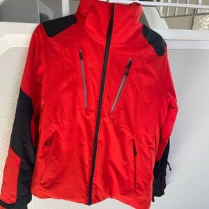 Obermeyer top of the line snowboarding jacket, men’s size small, red, like new.